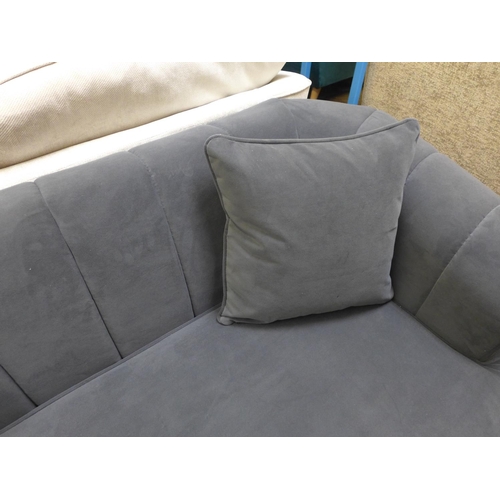 1352 - A Donetti slate velvet upholstered shell back two seater sofa