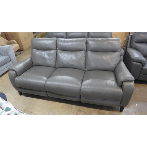 1484 - Barrett 3 Seat Leather Power Reclining Sofa     , original RRP £1333.33 + VAT (4170-7) *This lot is ... 