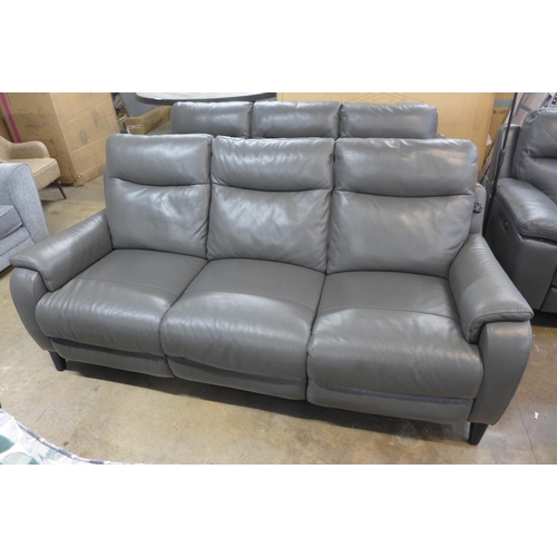 1485 - Barrett 3 Seat Leather Power Reclining Sofa, original RRP £1333.33 + VAT (4170-8) *This lot is subje... 