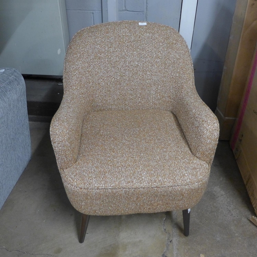 1493 - A copper fleck textured weave upholstered side chair