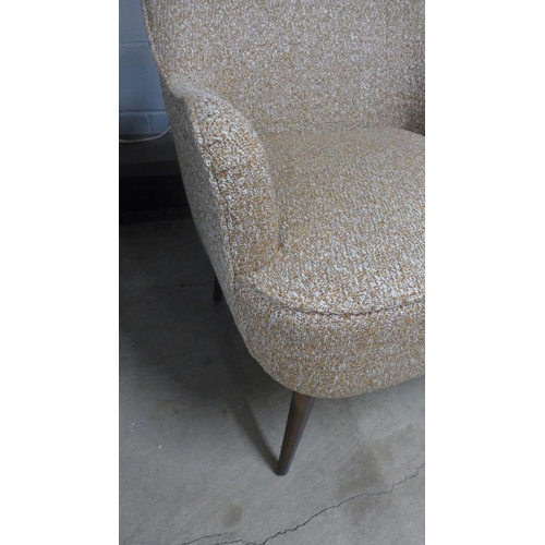 1493 - A copper fleck textured weave upholstered side chair