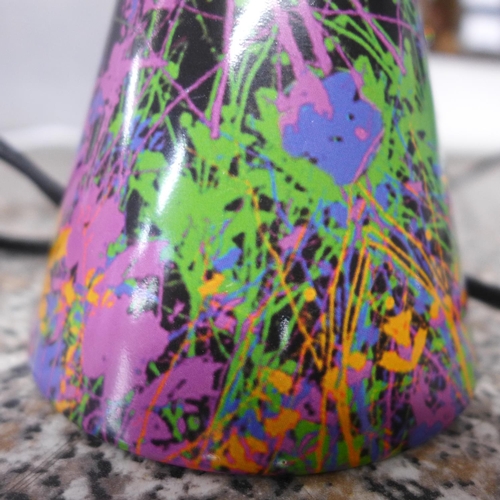 1519 - A multicoloured paint splash effect lava lamp