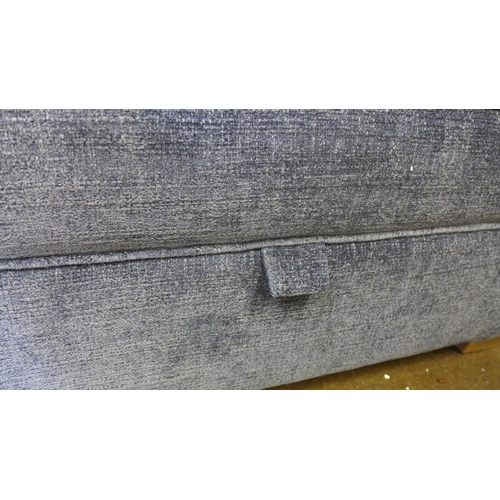 1527 - A Barker and Stonehouse textured weave upholstered ottoman footstool RRP £749