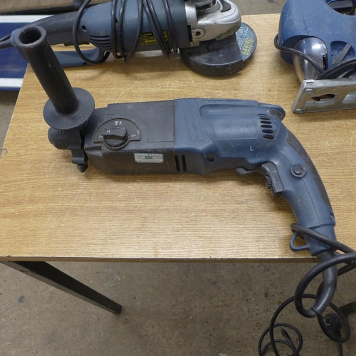 2005 - 3 power tools, Power Craft jigsaw (JSMGO14), SDS hammer drill WK1405 and a Power Craft grinder Pag 1... 