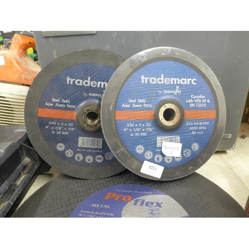 2011 - A trademarc cutting disc (230mm) and Pro-Flex cutting discs (350mm)