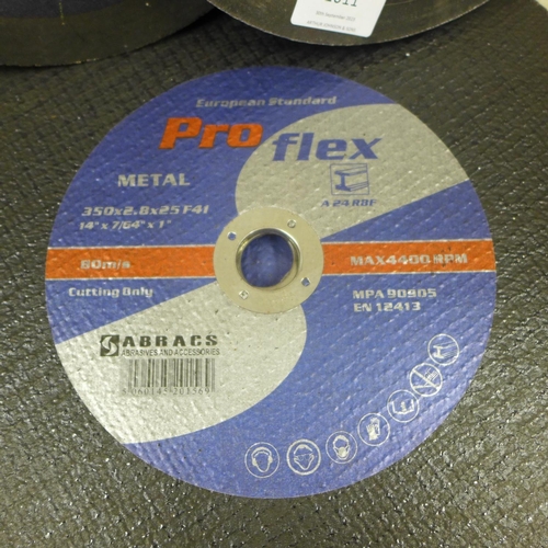 2011 - A trademarc cutting disc (230mm) and Pro-Flex cutting discs (350mm)