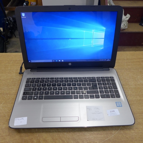 2146 - HP laptop with charger - W (Password: 1234)