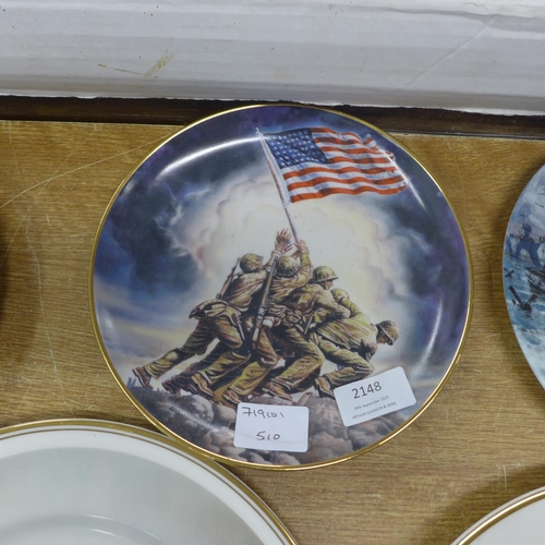 2148 - Five decorative military plates