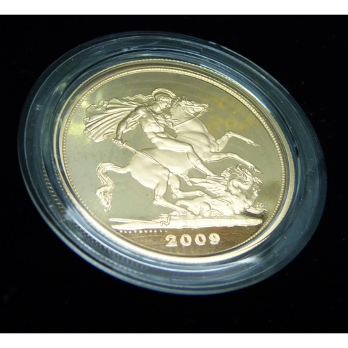 1013 - The Royal Mint 2009 UK gold proof five-coin collection, no. 1443