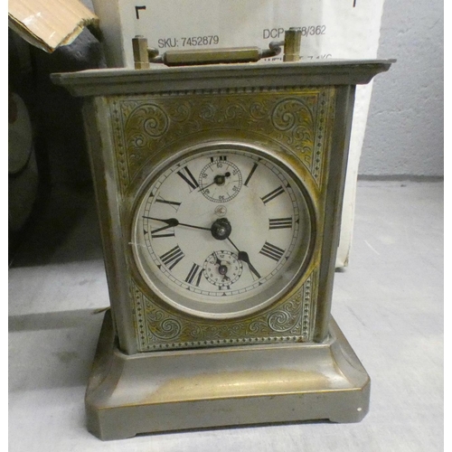 1090 - Assorted items, two clocks, a camera, books, postcards, lamps, candlesticks, etc. **PLEASE NOTE THIS... 