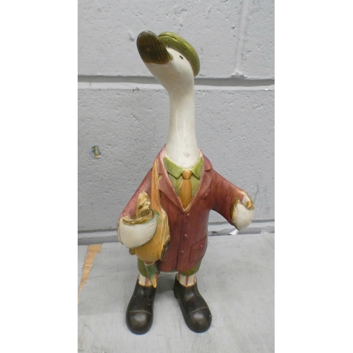 1099 - A butler's table, a bottle holder and a model of a duck **PLEASE NOTE THIS LOT IS NOT ELIGIBLE FOR P... 