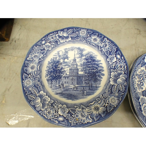 1105 - A collection of blue and white china including Spode Italian **PLEASE NOTE THIS LOT IS NOT ELIGIBLE ... 