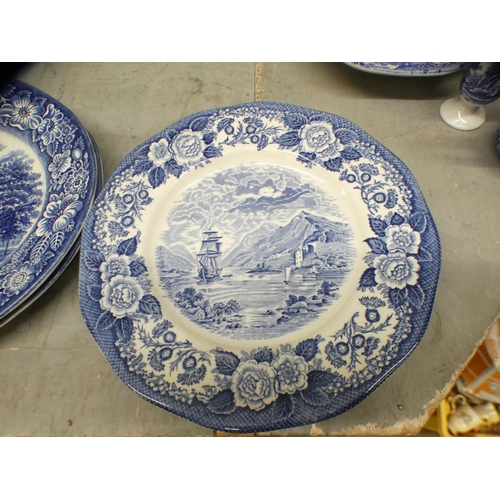 1105 - A collection of blue and white china including Spode Italian **PLEASE NOTE THIS LOT IS NOT ELIGIBLE ... 