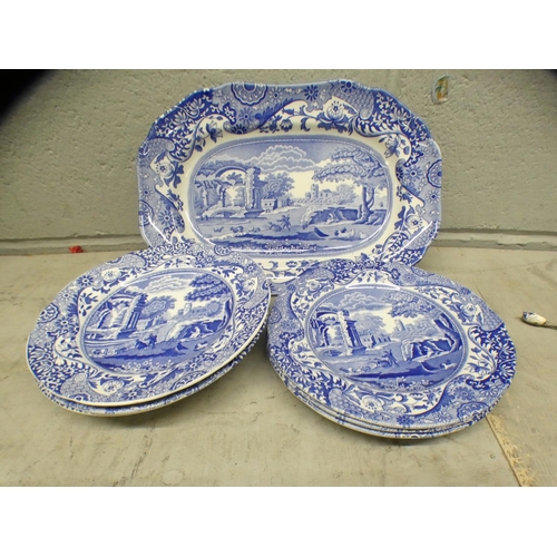 1105 - A collection of blue and white china including Spode Italian **PLEASE NOTE THIS LOT IS NOT ELIGIBLE ... 