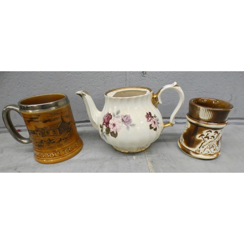 1109 - A Japanese part tea set, a collection of glassware and stoneware, etc. **PLEASE NOTE THIS LOT IS NOT... 