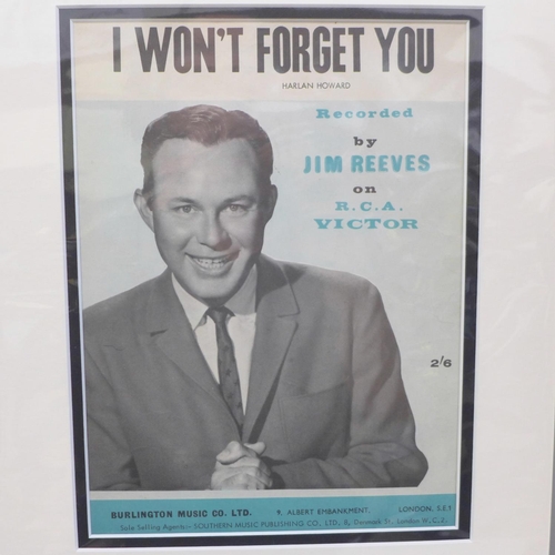 608 - A Jim Reeves autograph display