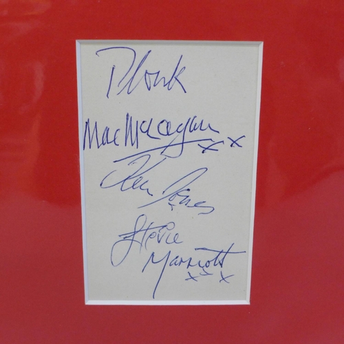 610 - A Small Faces autographed display