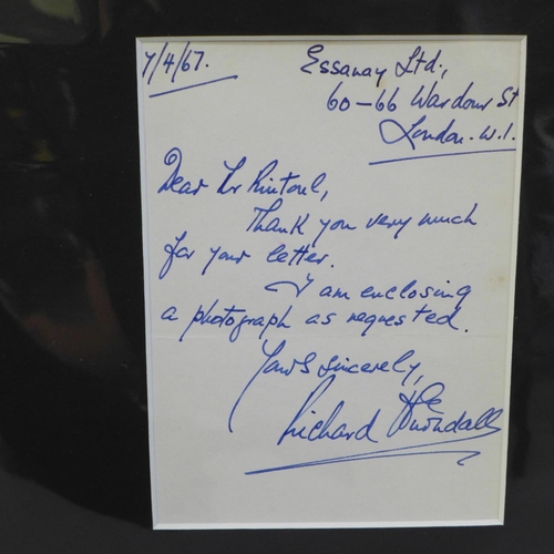 613 - Doctor Who interest, Richard Hurndall autographed letter, (was the stand in for William Hartnell in ... 