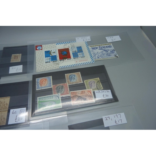 623 - Stamps; better stamps and sets on 32 stockcards, all identified and catalogued at over £1,500