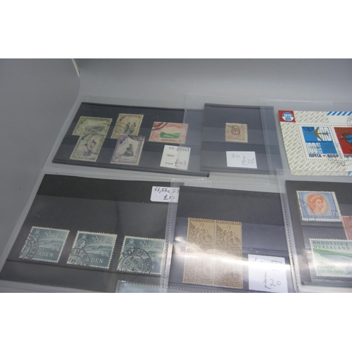 623 - Stamps; better stamps and sets on 32 stockcards, all identified and catalogued at over £1,500