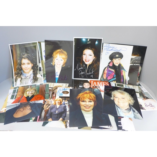 634 - Autographs photographs including Mel C (Spice Girls), Martha Reeves, Sister Sledge, Ruby Turner, Sin... 