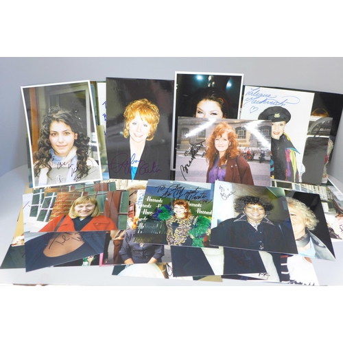 634 - Autographs photographs including Mel C (Spice Girls), Martha Reeves, Sister Sledge, Ruby Turner, Sin... 