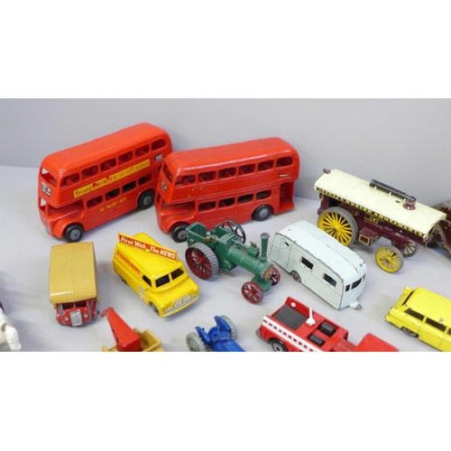 672 - 1950-1960's playworn Lesney/Matchbox die-cast model vehicles, etc.