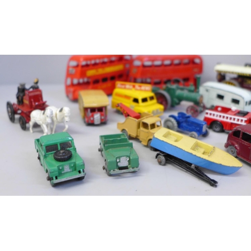 672 - 1950-1960's playworn Lesney/Matchbox die-cast model vehicles, etc.