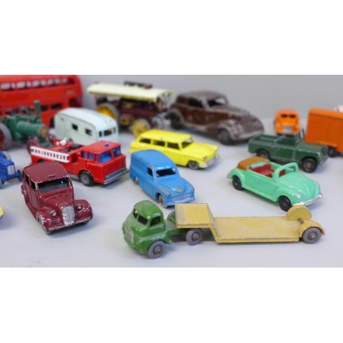 672 - 1950-1960's playworn Lesney/Matchbox die-cast model vehicles, etc.