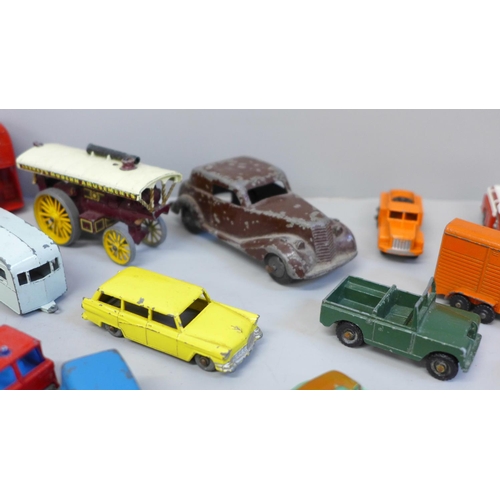 672 - 1950-1960's playworn Lesney/Matchbox die-cast model vehicles, etc.