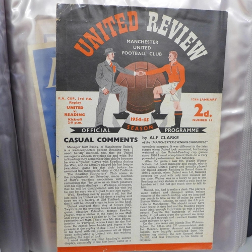 697 - Football memorabilia; 24 1950s football programmes in folder