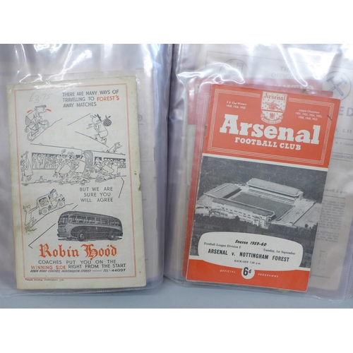 697 - Football memorabilia; 24 1950s football programmes in folder