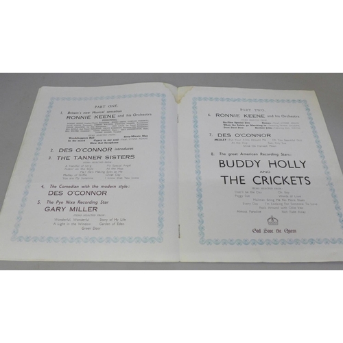 710 - Rock n Roll Buddy Holly and the Crickets original programme 1958