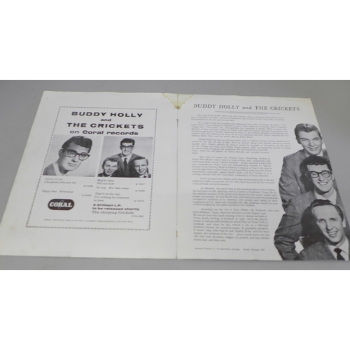 710 - Rock n Roll Buddy Holly and the Crickets original programme 1958