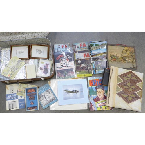 743 - Football books, maps, postcards and other ephemera