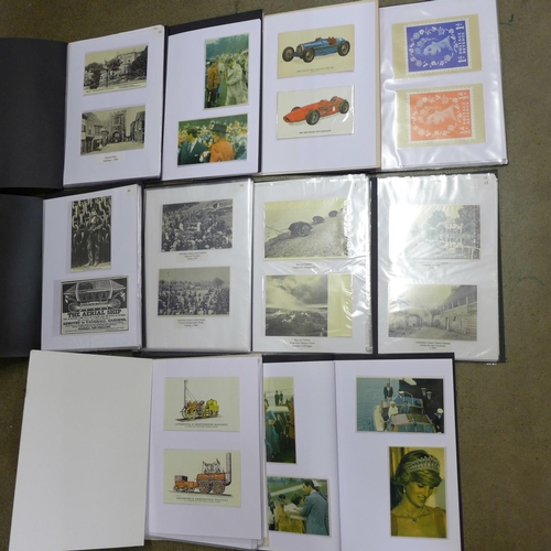 774 - A collection of approximately 280 postcards in ten albums covering many themes from the early 1900s,... 