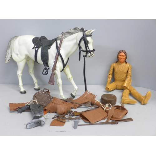 780 - A Tonto 1960s/70s figure and horse, a/f