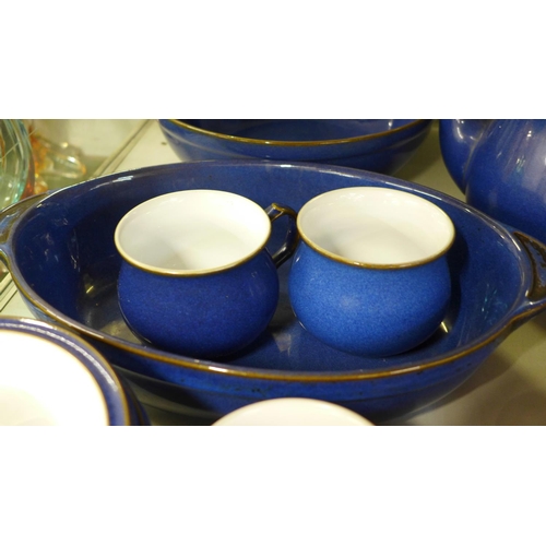 783 - A collection of blue Denby stoneware tea and dinnerwares
**PLEASE NOTE THIS LOT IS NOT ELIGIBLE FOR ... 