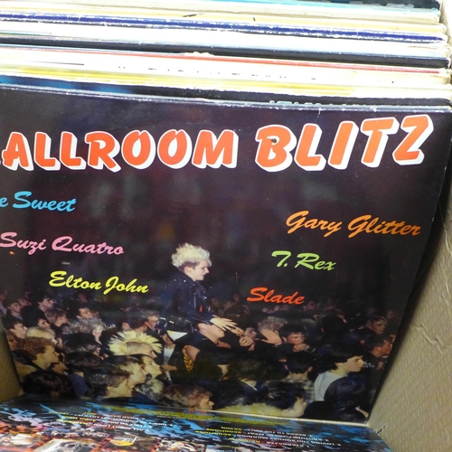 794 - A box of over 70 1960s and later LP records