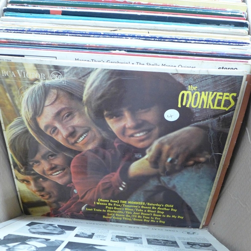 794 - A box of over 70 1960s and later LP records