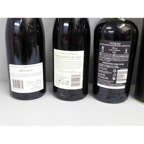 809 - Three bottles of red wine; Mastro Giulo Pasotti Appassimente, boxed, a bottle of Le Moulin Teroud Ch... 