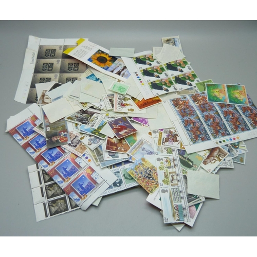 830 - Stamps; £100 GB face for postage