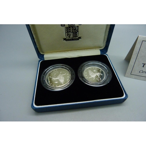 843 - The Royal Mint, 1992 Silver Proof Ten Pence Two-Coin Set