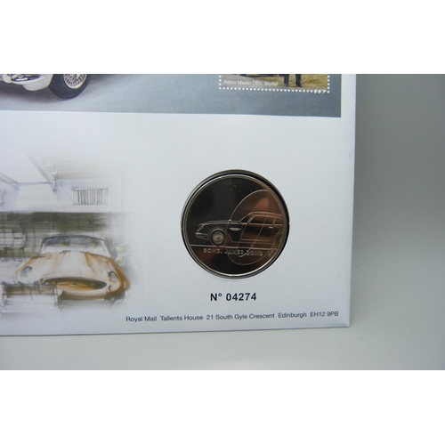 847 - A Royal Mail and The Royal Mint James Bond Q Branch 2020 coin cover, No. 04274