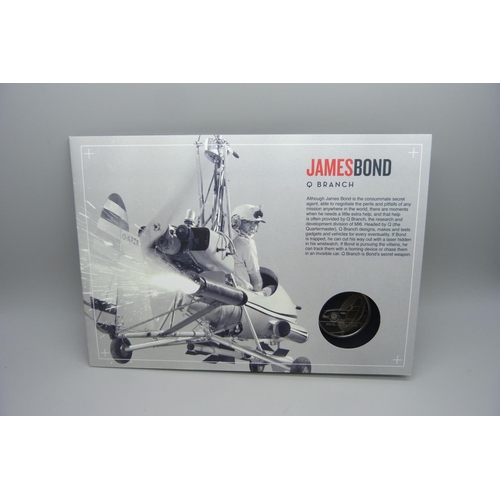 847 - A Royal Mail and The Royal Mint James Bond Q Branch 2020 coin cover, No. 04274