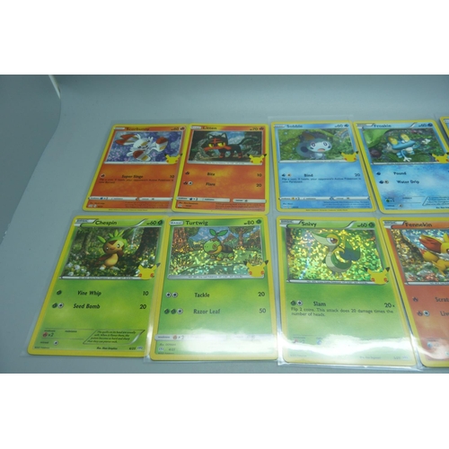 852 - Ten 25th Anniversary McDonald's Holo Pokemon cards