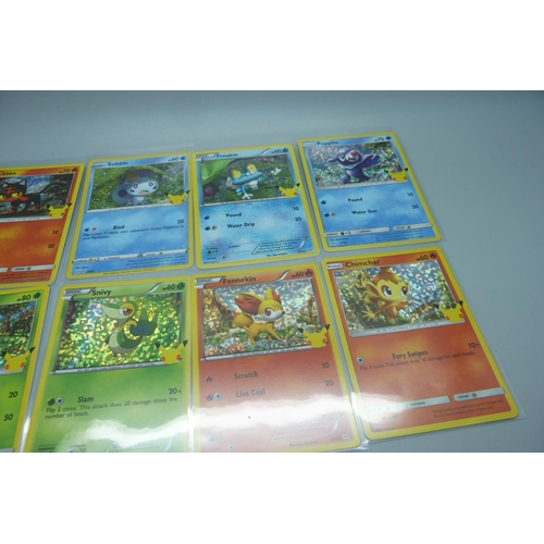 852 - Ten 25th Anniversary McDonald's Holo Pokemon cards