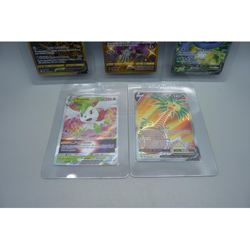 854 - Five Full Art Ultra Rare Pokemon cards