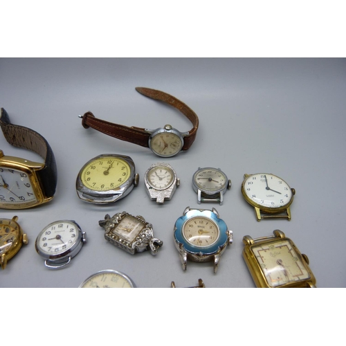 883 - Lady's and gentleman's mechanical wristwatches including Poljot, Movado, Sekonda, Eternamatic, (sign... 