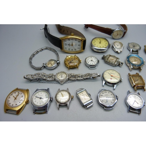 883 - Lady's and gentleman's mechanical wristwatches including Poljot, Movado, Sekonda, Eternamatic, (sign... 